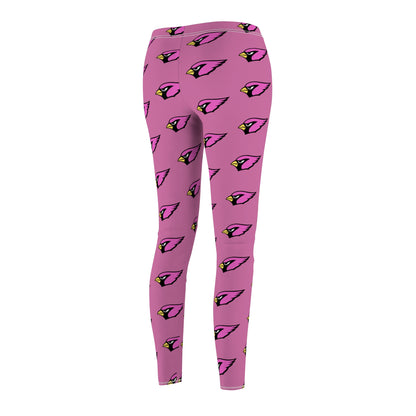 Women's Casual Leggings, Pink Cardinal