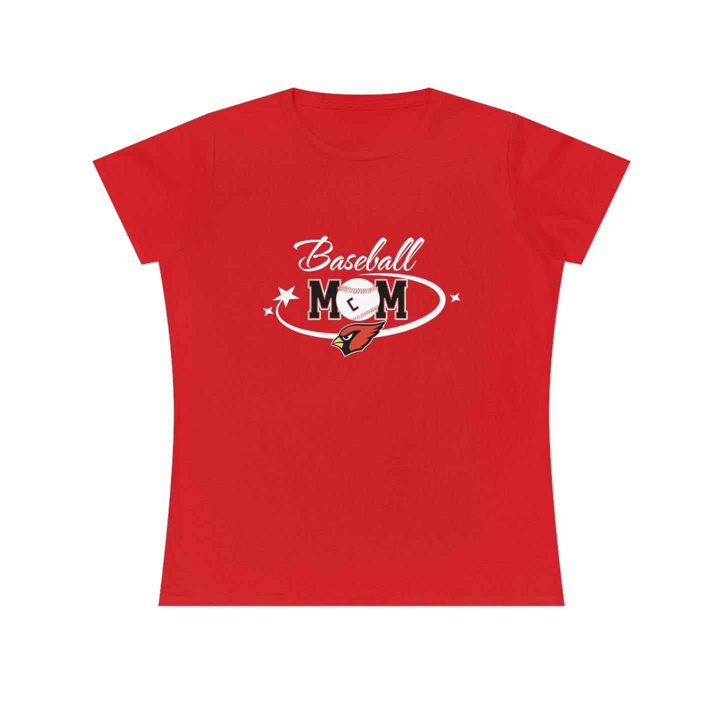 Baseball Mom, Ladies' Cotton T-Shirt