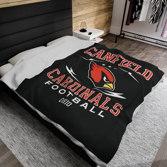 Canfield Football Velveteen Plush Blanket - Perfect for Football Fans, Cozy Home Decor