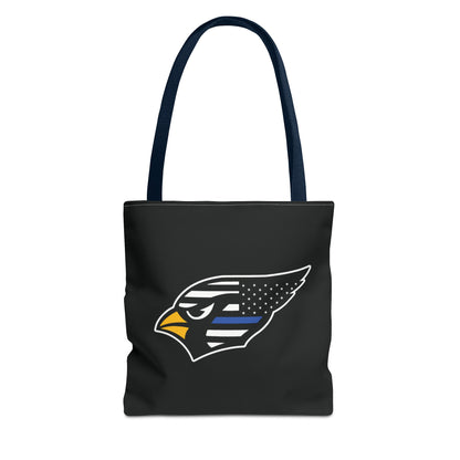 Canfield Tote Bag, Back-the-Blue Cardinal & Black "C"