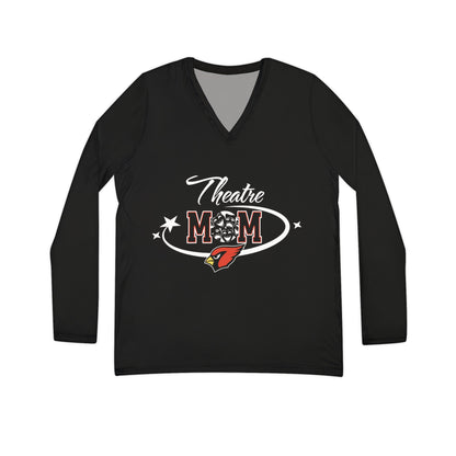 Theatre Mom, Women's Long Sleeve V-neck Shirt