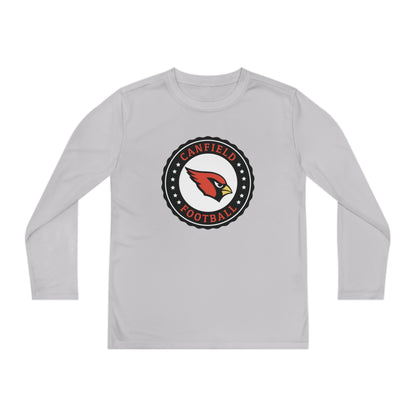 Canfield Football Badge, Youth Long Sleeve Competitor Tee