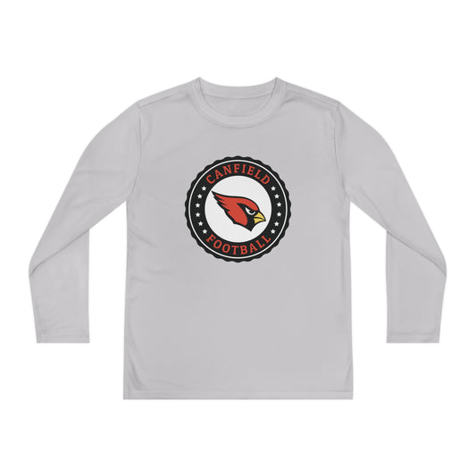 Canfield Football Badge, Youth Long Sleeve Competitor Tee