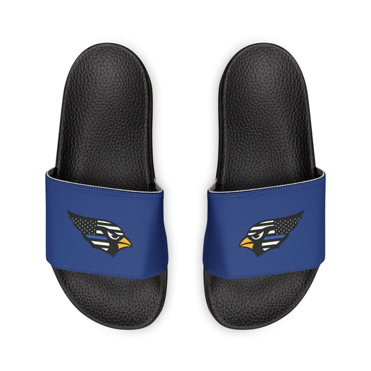 Men's Slide Sandals, Back-the Blue Cardinal