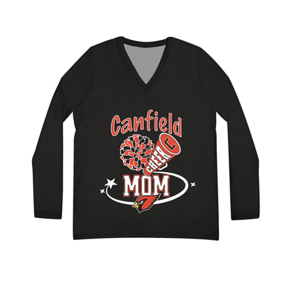 Cheer Mom, Women's Long Sleeve V-neck Shirt