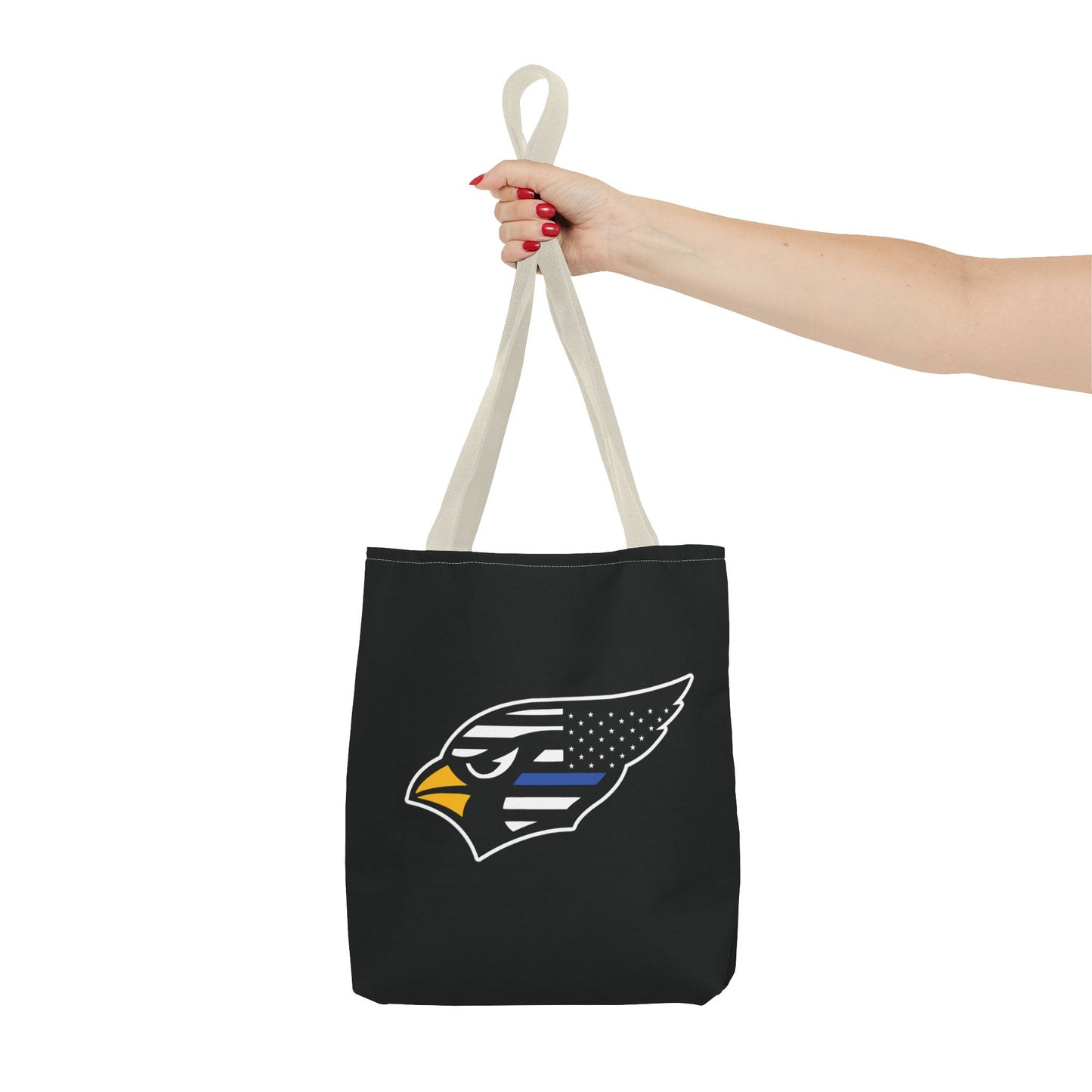 Canfield Tote Bag, Back-the-Blue Cardinal & Black "C"