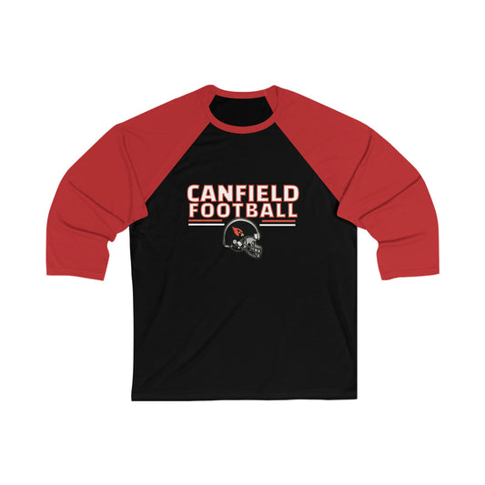 Canfield Football, 3/4 Sleeve Baseball Tee