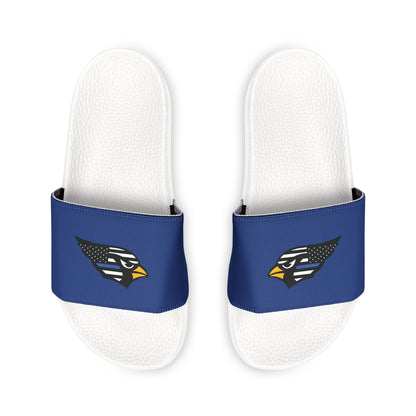 Men's Slide Sandals, Back-the Blue Cardinal