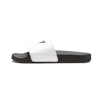 Men's Slide Sandals, White Mono Cardinal