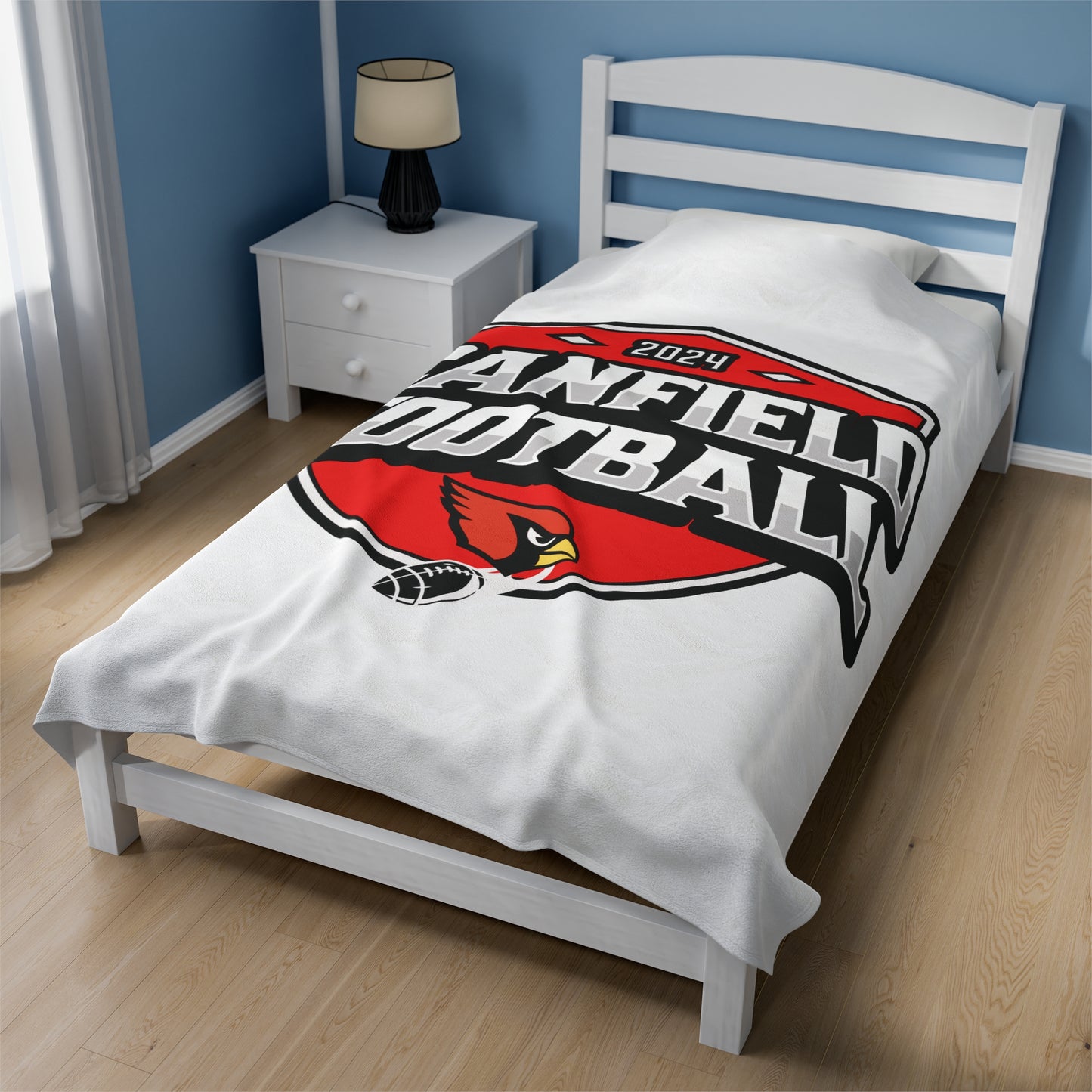 Canfield Football Velveteen Plush Blanket - Perfect for Football Fans, Cozy Home Decor