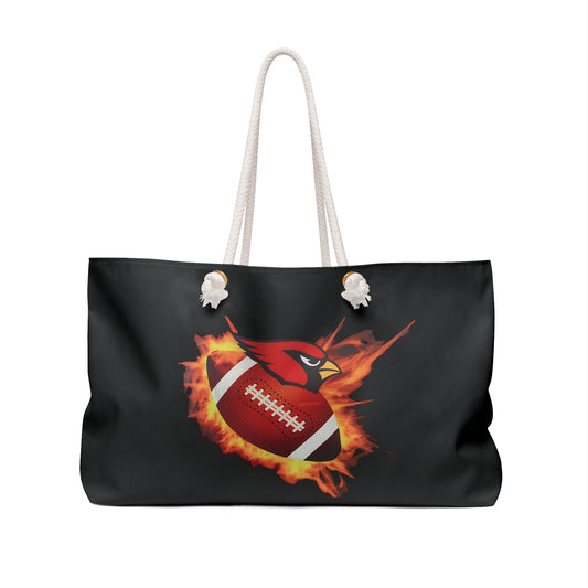 Canfield Football Weekender Bag, Fire & White "C"