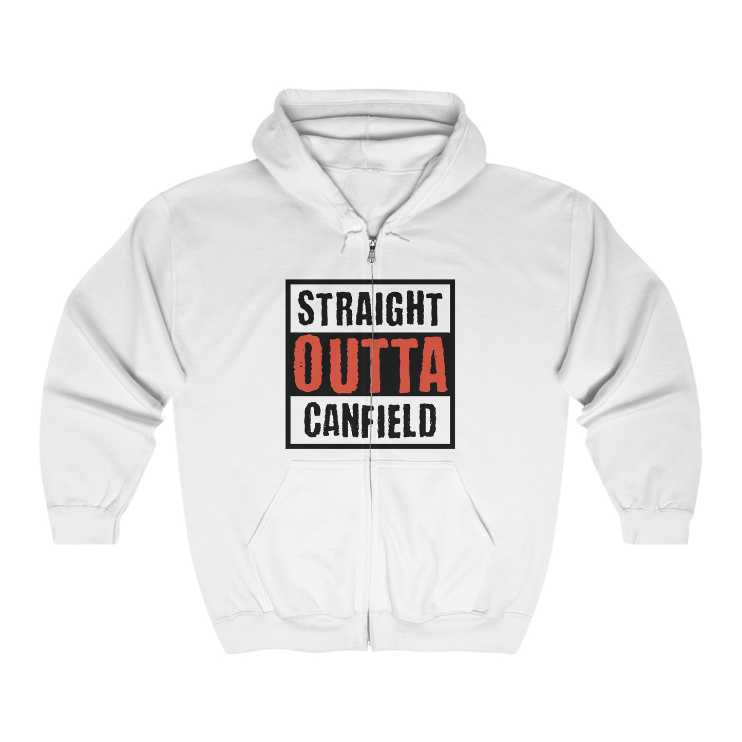 "Straight Outta Canfield" Heavy Blend™ Full Zip Hooded Sweatshirt