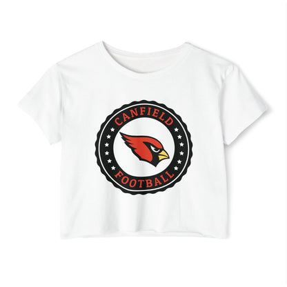 Canfield Football Badge, Women's Crop Top