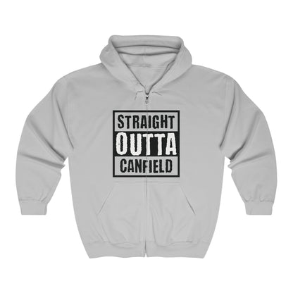 "Straight Outta Canfield" Heavy Blend™ Full Zip Hooded Sweatshirt