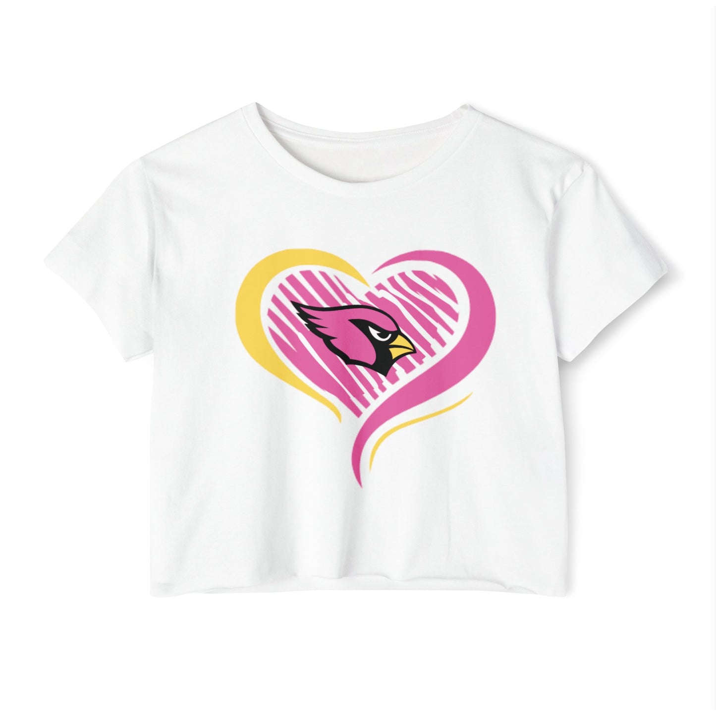 Canfield Heart, Women's Crop Top (Breast Cancer Awareness)