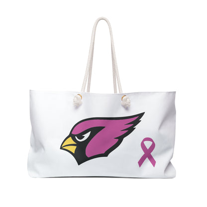 Canfield Football Weekender Bag, Pink Cardinal w/Breast Cancer Awareness