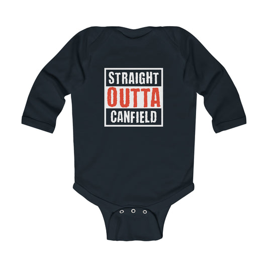 "Straight Outta Canfield" Infant Long Sleeve Bodysuit