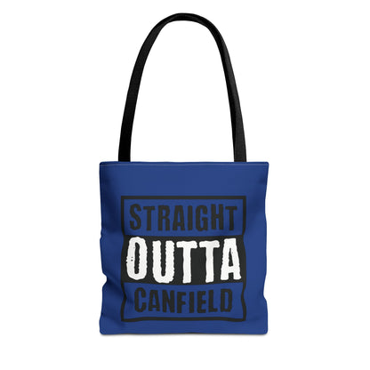 "Straight Outta Canfield" Tote Bag, Black "C"