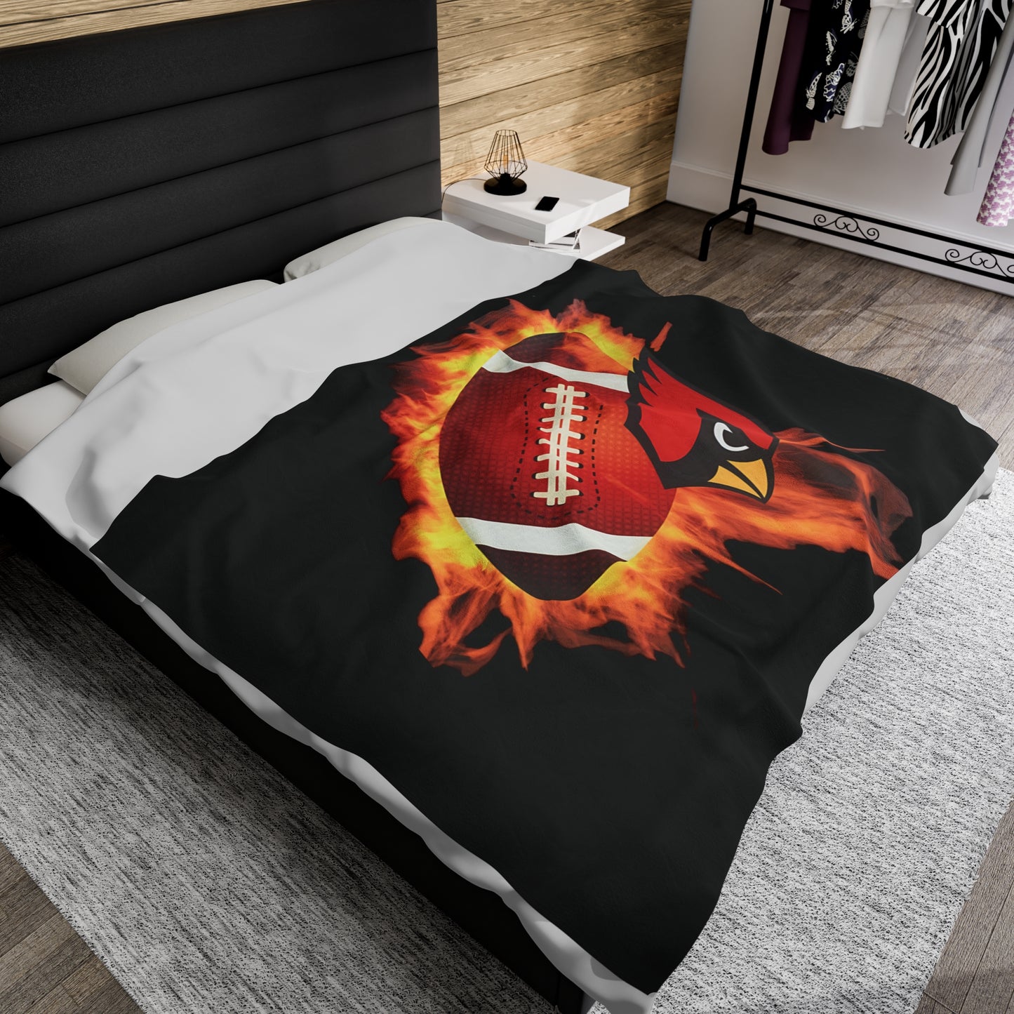 Canfield Football Velveteen Plush Blanket - Perfect for Football Fans, Cozy Home Decor