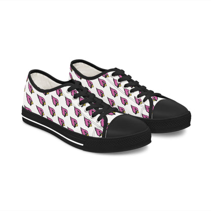 Women's Low Top Sneakers, Pink Cardinal