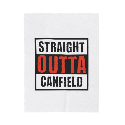 "Straight Outta Canfield" Velveteen Plush Blanket