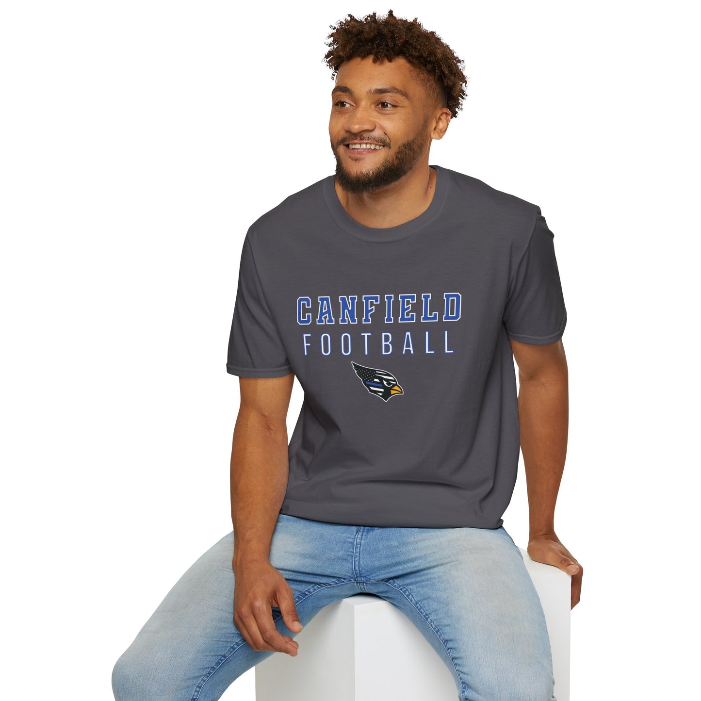 Back-the-Blue Canfield Football Softstyle T-Shirt