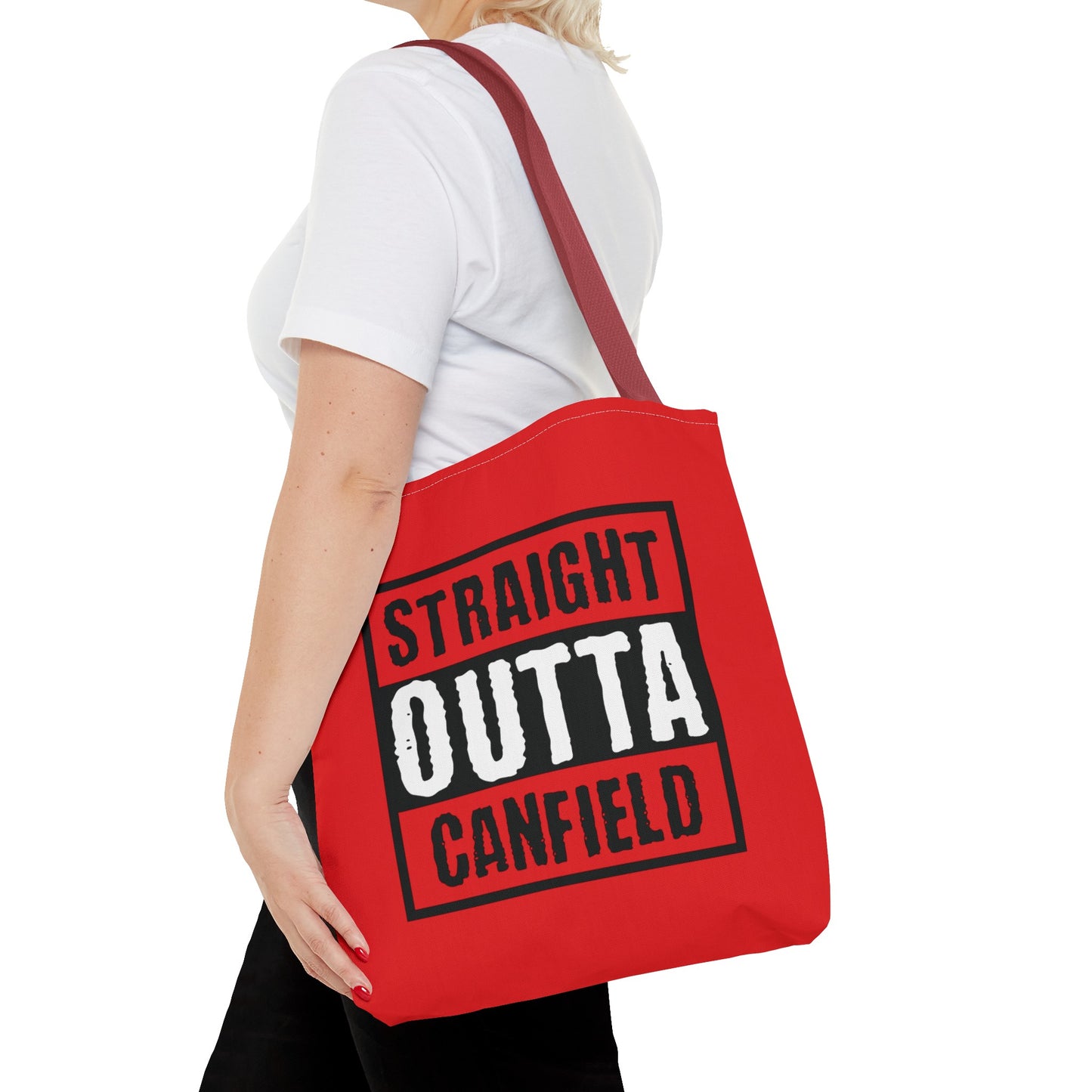 "Straight Outta Canfield" Tote Bag, Red Cardinal