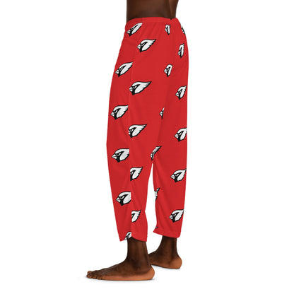 Men's Pajama Pants, White Cardinal