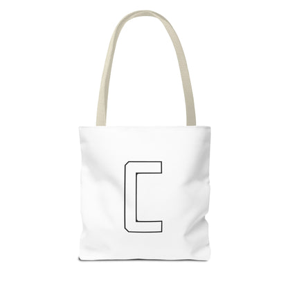 "Straight Outta Canfield" Tote Bag, White "C"