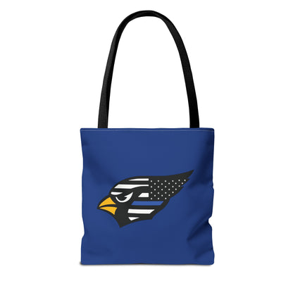 "Straight Outta Canfield" Tote Bag, Back-the-Blue Cardinal