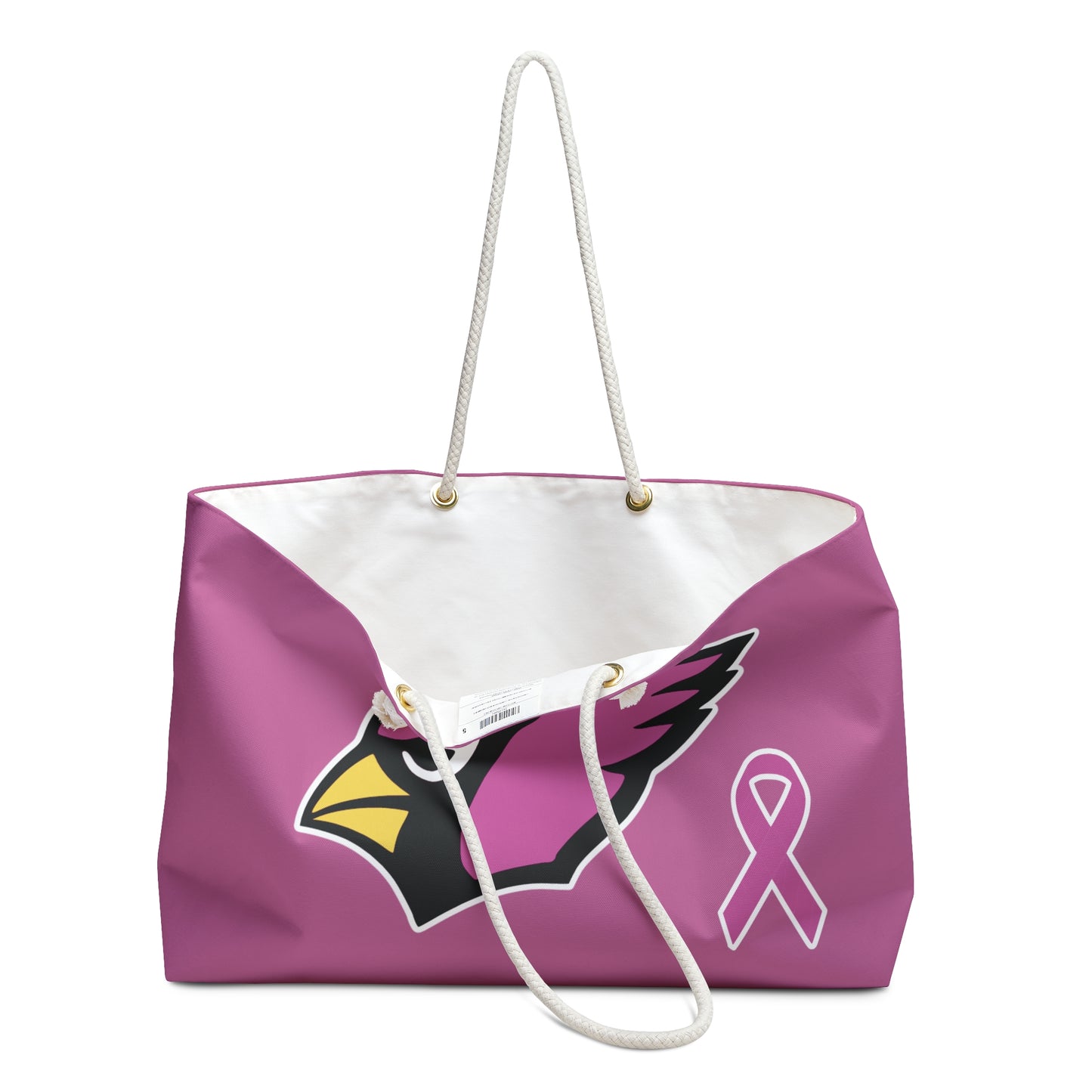 Canfield Football Weekender Bag, Pink Cardinal w/Breast Cancer Awareness