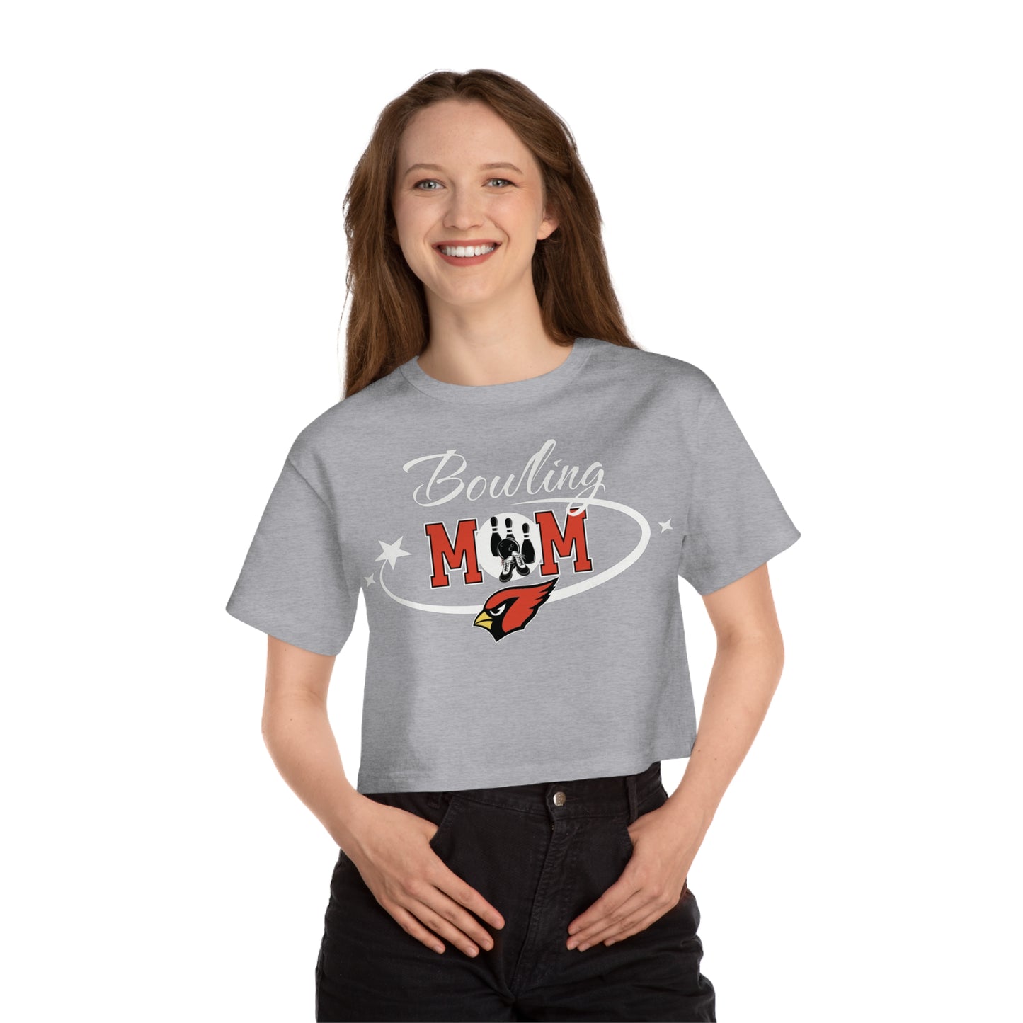 Bowling Mom, Women's Cropped T-Shirt