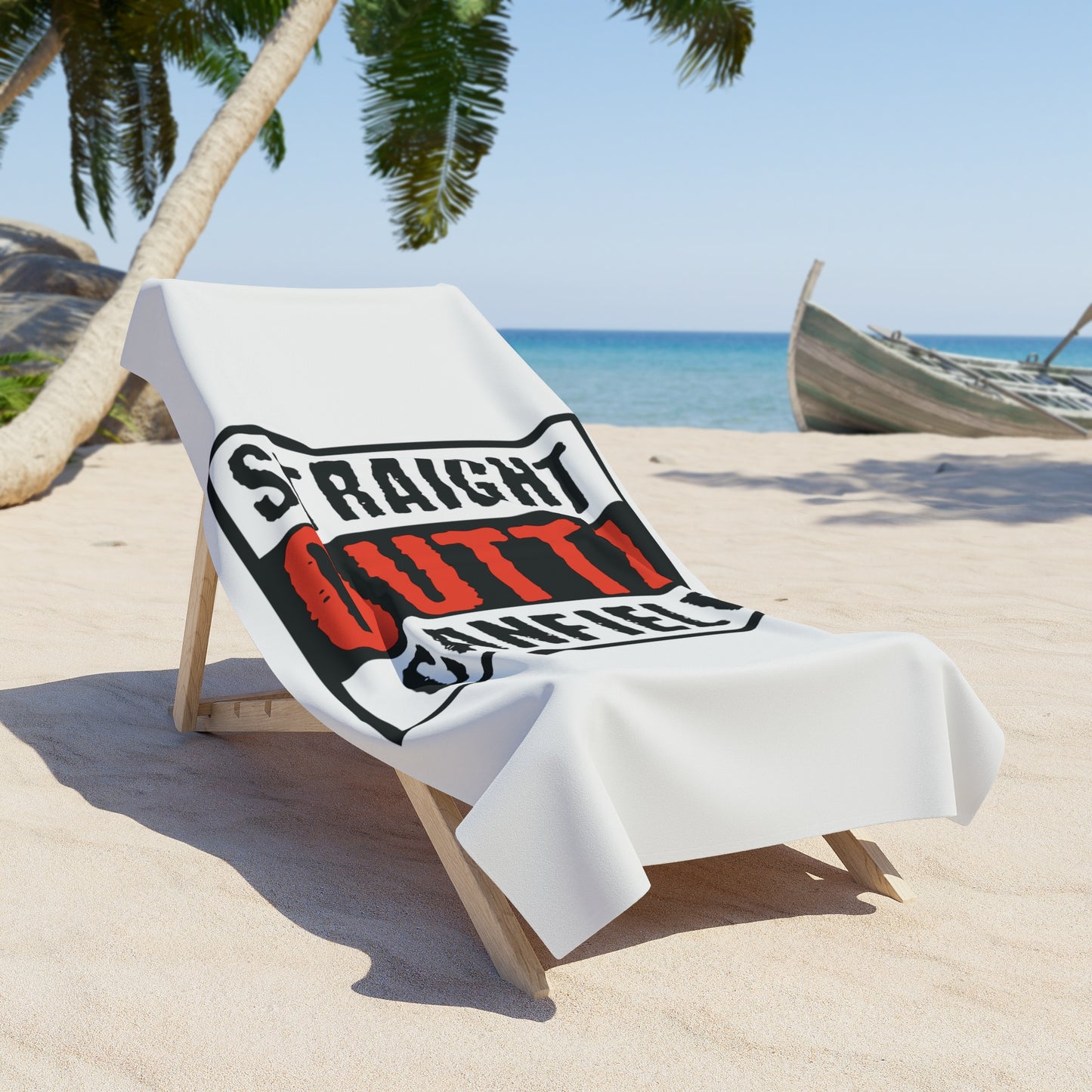 "Straight Outta Canfield" Beach Towel