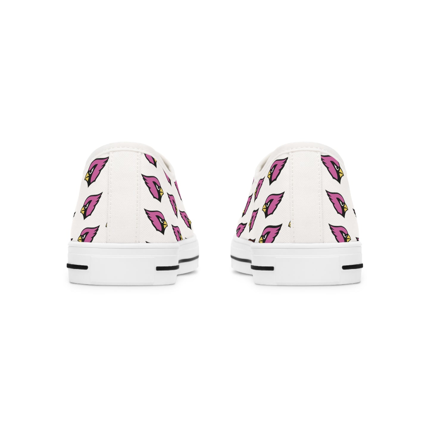 Women's Low Top Sneakers, Pink Cardinal