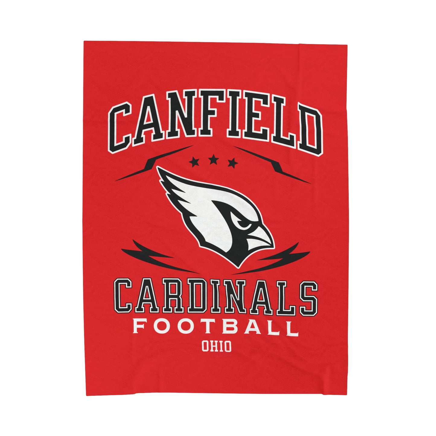 Canfield Football Velveteen Plush Blanket - Perfect for Football Fans, Cozy Home Decor