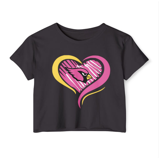 Canfield Heart, Women's Crop Top (Breast Cancer Awareness)