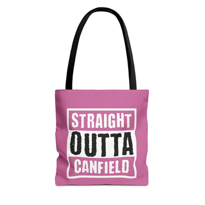 "Straight Outta Canfield" Tote Bag, Black "C"