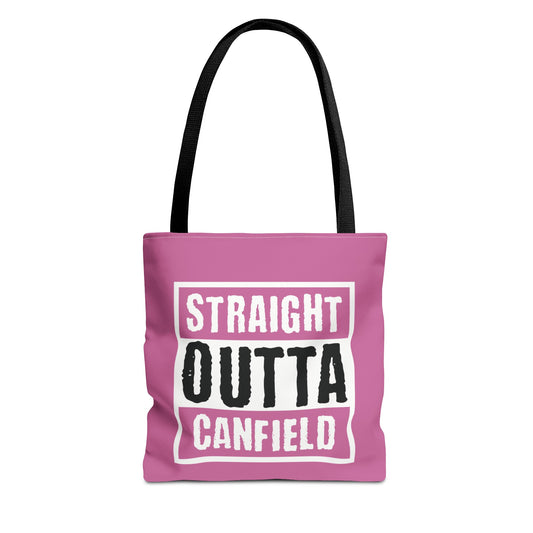 "Straight Outta Canfield" Tote Bag, Black "C"