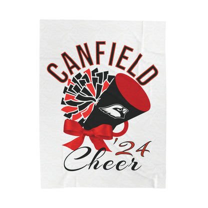 2024 Canfield Cheer Velveteen Plush Blanket - Perfect for Football Fans, Cozy Home Decor