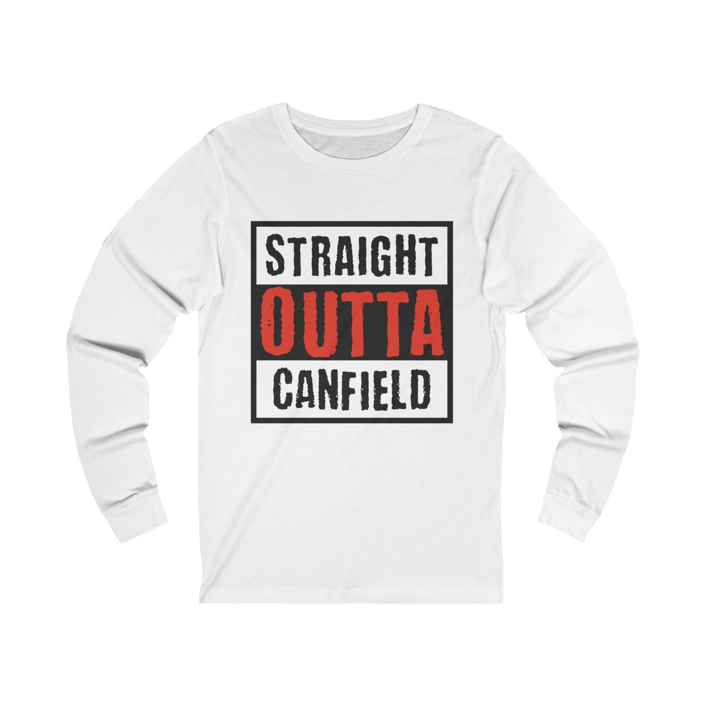 "Straight Outta Canfield", Unisex Jersey Long Sleeve Tee