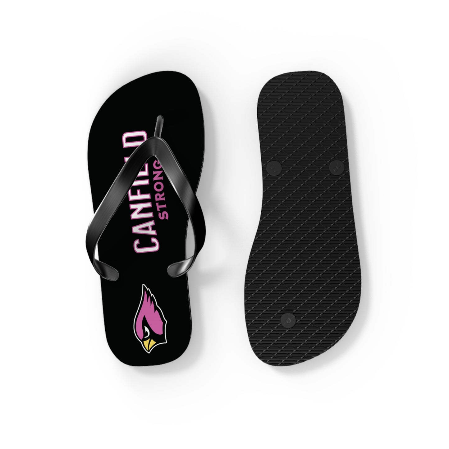 "Canfield Strong" Breast Cancer Awareness Flip Flops