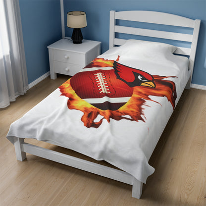 Canfield Football Velveteen Plush Blanket - Perfect for Football Fans, Cozy Home Decor