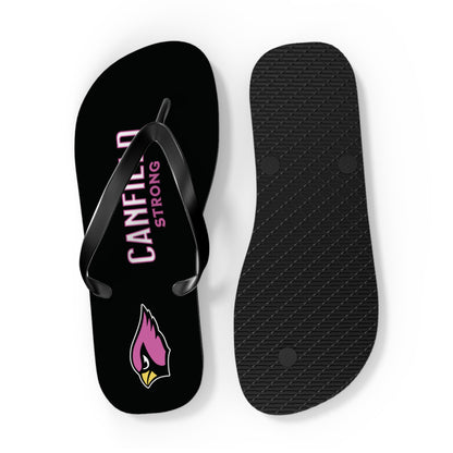 "Canfield Strong" Breast Cancer Awareness Flip Flops