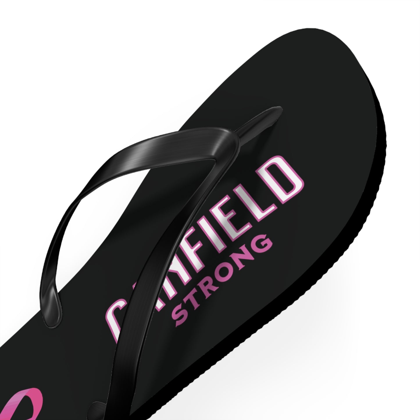 "Canfield Strong" Breast Cancer Awareness Flip Flops