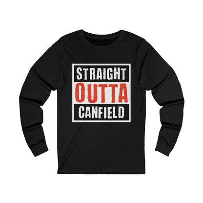 "Straight Outta Canfield", Unisex Jersey Long Sleeve Tee