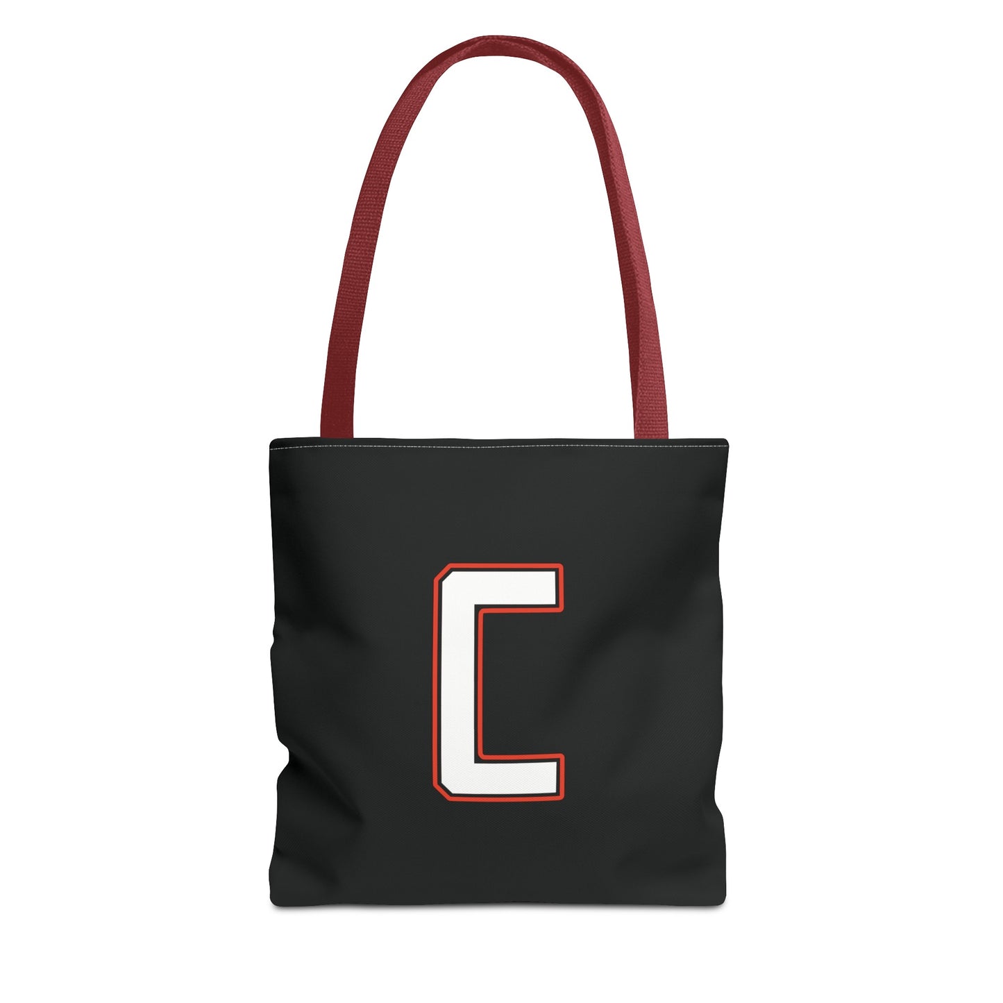 Tote Bag, White Canfield C w/White & Red Trim Cardinal