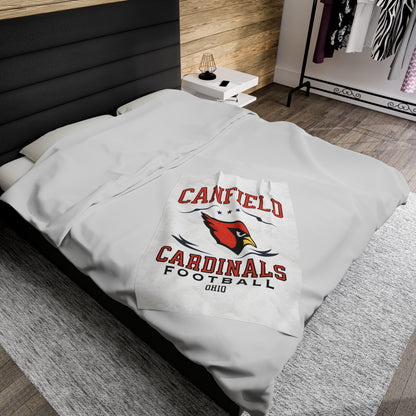 Canfield Football Velveteen Plush Blanket - Perfect for Football Fans, Cozy Home Decor