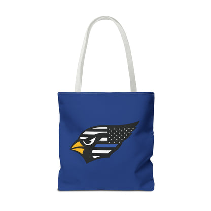 "Straight Outta Canfield" Tote Bag, Back-the-Blue Cardinal