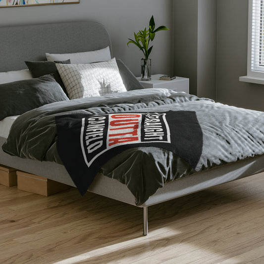 "Straight Outta Canfield" Velveteen Microfiber Blanket