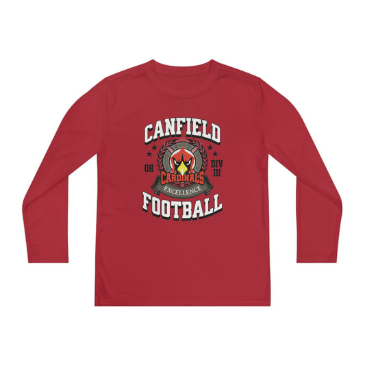 Canfield Football ("Excellence"), Youth Long Sleeve Competitor Tee